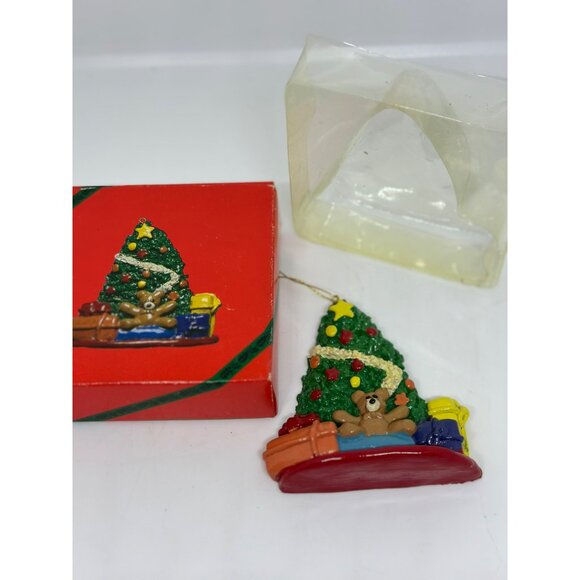 VTG Memories of Christmas Teddy Bear Tree Ornament Box – Holiday Collectible - Picture 5 of 8